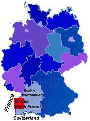 Enjoy the central location of the Middle Black Forest 
where Germany, France and Switzerland meet 